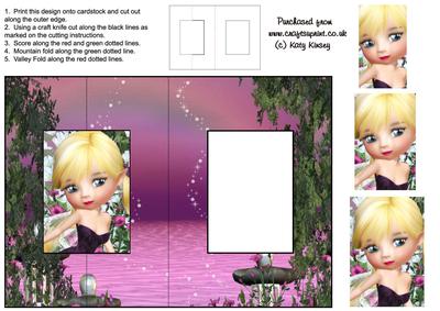 Selena Fairy Foldback Card with Simple Pyramage