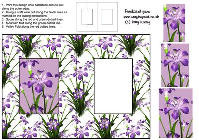 Purple Lily Foldback Card with Simple Pyramage