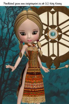 Cute Native American Girl A4 Card Front