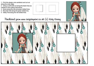 Cute Native American Girl Square Foldback Card