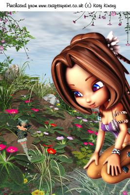 Fairy at the Bottom of My Garden A4 Card Front