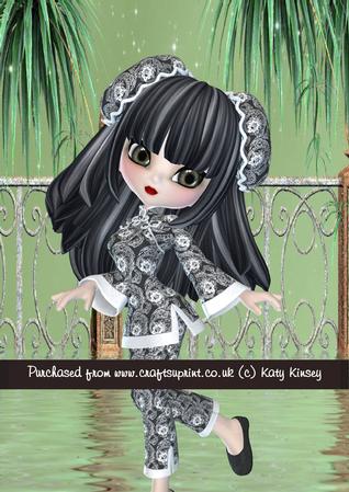 Little China Girl in Black A4 Pyramage Kit