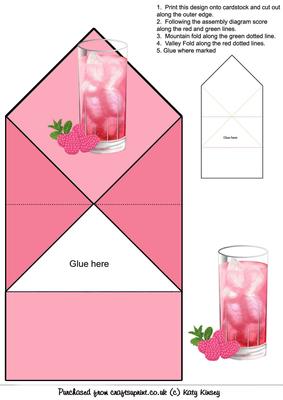 Raspberry Delight Pop Up Spring Card