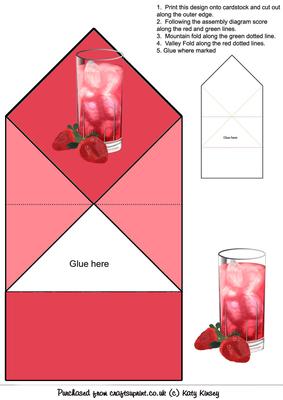 Strawberry Surprise Pop Up Spring Card