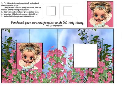 Sandy Fairy Square Foldback Card