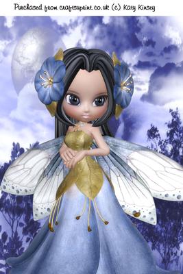 Blossom Fairy Beneath the Moon A4 Card Front