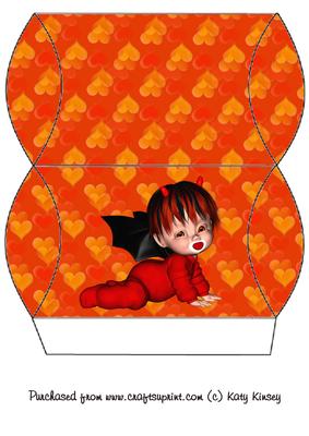 Cheeky Little Devil Boy Halloween Pillow Box