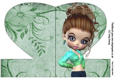 Eliza Shaped A5 Print and Fold Card