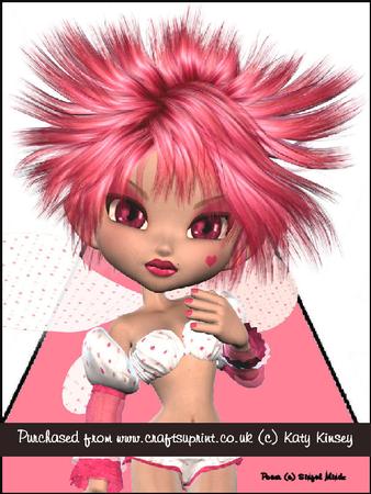 Cherry Pop Fairy 3D Pyramid Triangle Card Kit