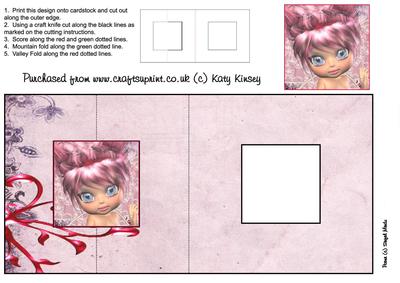 Lou Lou Fairy Square Foldback Card