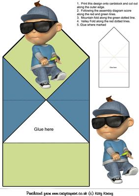 Cool Little Dude Pop Up Spring Card