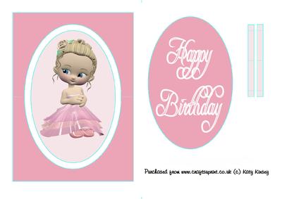 Rosie in Her Pink Party Dress Flip Card Sheet