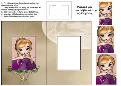 Louise Fairy Foldback Card with Simple Pyramage