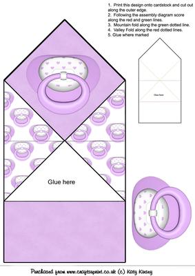New Baby in Pastel Lilac Pop Up Spring Card