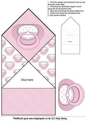 New Baby Pop Up Spring Card in Pastel Pink