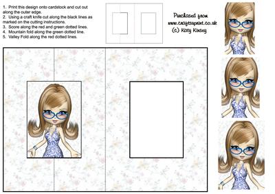 Sexy Specs in Blue Foldback Card with Simple Pyramage