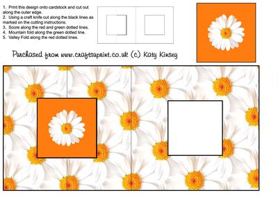 Lazy Daisy Square Foldback Card