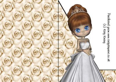 Here Comes the Bride Shaped Front Print and Fold Card 2