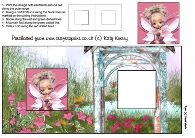 Cassie Fairy Square Foldback Card