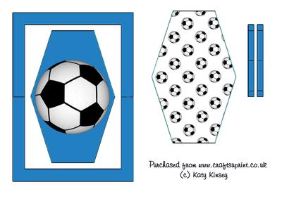 Football Crazy Flip Card Sheet in Blue