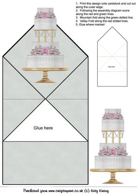 Wedding Cake Pop Up Spring Card