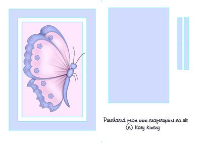 Pastel Butterfly Flip Card Sheet