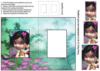 Elise Fairy Foldback Card with Simple Pyramage