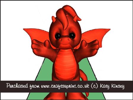 Little Welsh Dragon 3D Triangle Stand Up Pyramid Card Kit