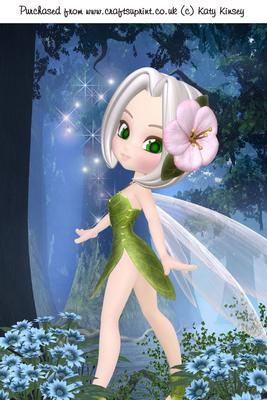 Moonlit Stroll Fairy A4 Card Front