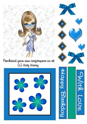 Sexy Specs in Blue Shaker Card