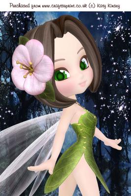 Starry Starry Night Fairy A4 Card Front