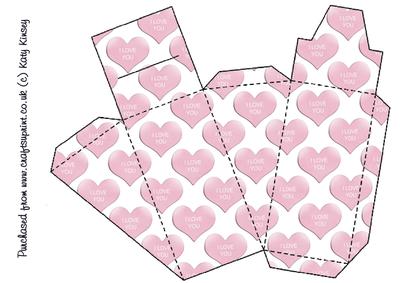 Love Heart Cake Gift Box - I Love You