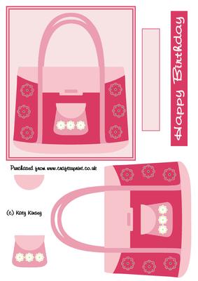 Pink Handbag Topper Sheet