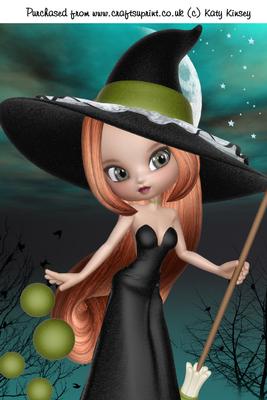 Little Witch A4 Card Front