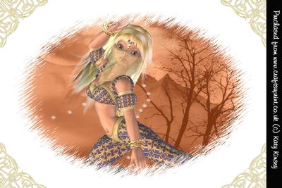 Belly Dancer A4 Card Front