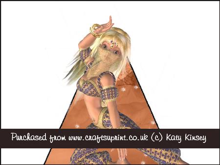 Belly Dancer 3D Pyramid Shaped Stand Up Card Kit