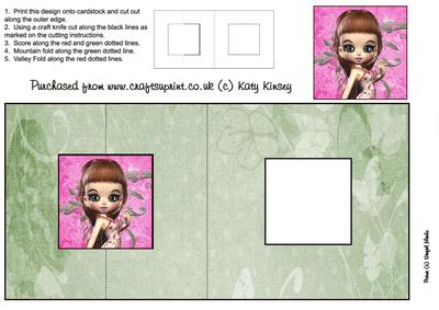Kelly Throws a Pose Square Foldback Card