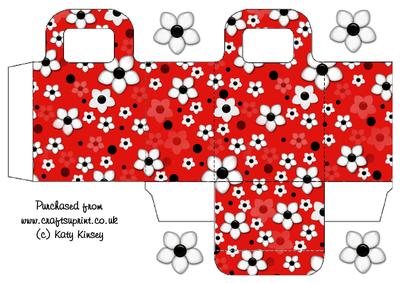 Daisy Dots in Red Gift Bag
