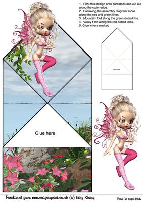 Elinor Fairy Pop Up Spring Card