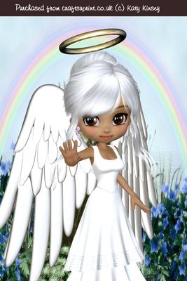 Rainbow Angel A4 Card Front