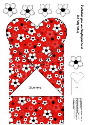 Daisy Dots in Red Pop Up Spring Card