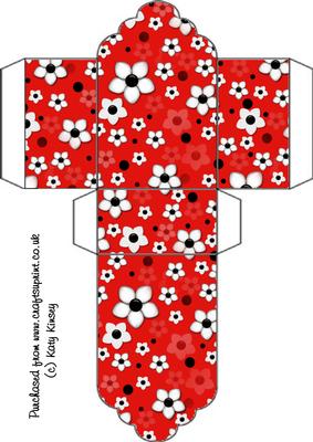 Daisy Dots in Red Tag Box