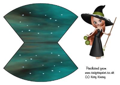 Little Witch Over the Top Wobble Card