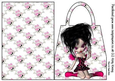 Rock and Roll Fairy Handbag Card