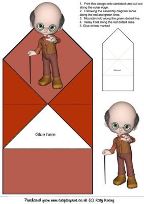 Grandad Pop Up Diamond Spring Card