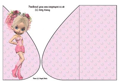 Ooh La La in Pink Tear Drop Card