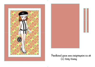 Groovy Sixties Girl Flip Card Sheet