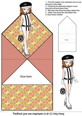 Groovy Girl Sixties Pop Up Spring Card
