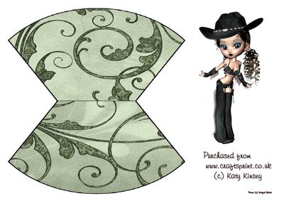 Cody Cowgirl Over the Top Wobble Card