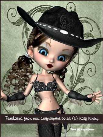 Cody Cowgirl A4 Pyramage Card Kit